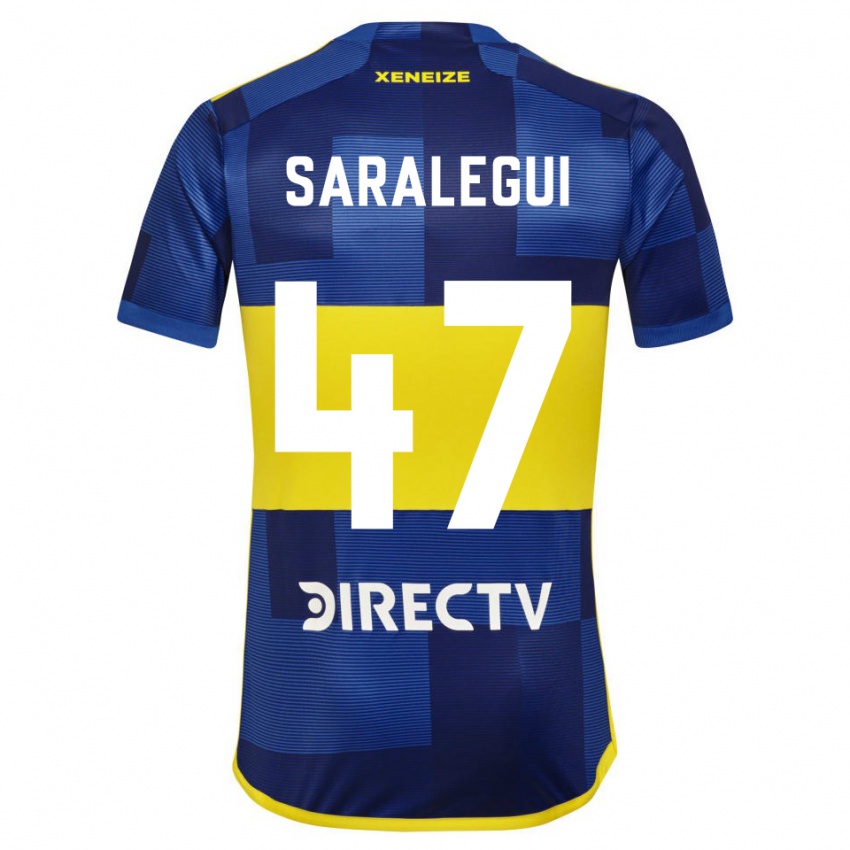 Criança Camisola Jabes Saralegui #47 Azul Amarelo Principal 2024/25 Camisa Brasil