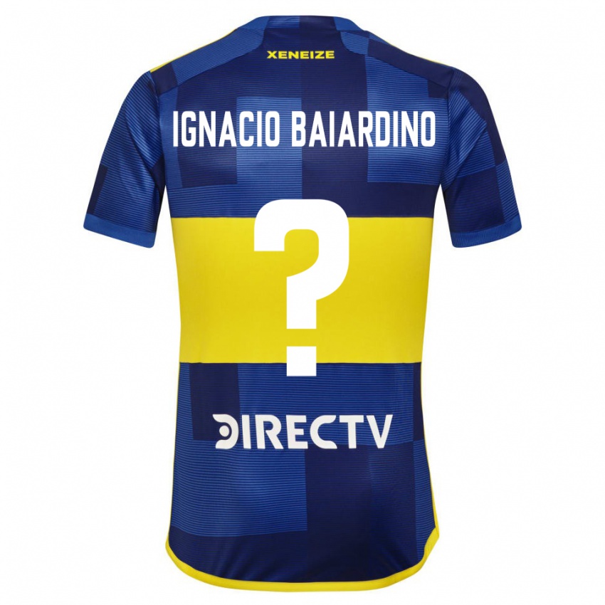 Criança Camisola Juan Ignacio Baiardino #0 Azul Amarelo Principal 2024/25 Camisa Brasil