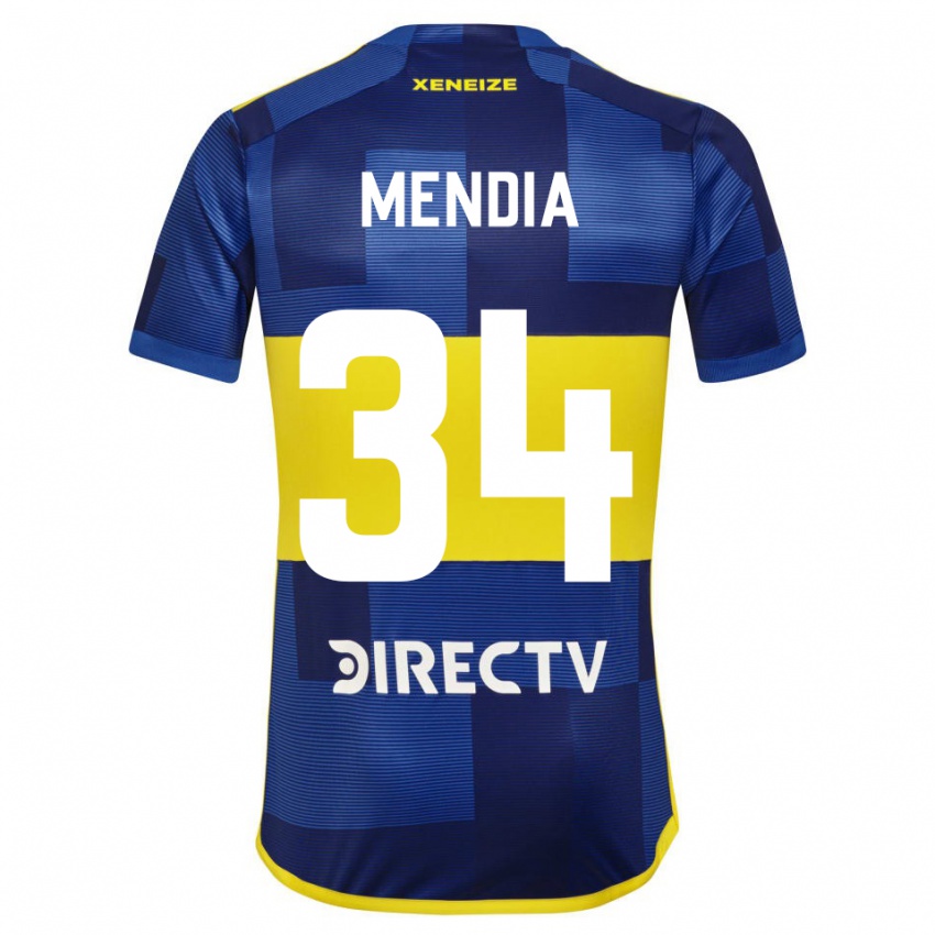 Criança Camisola Mateo Mendia #34 Azul Amarelo Principal 2024/25 Camisa Brasil