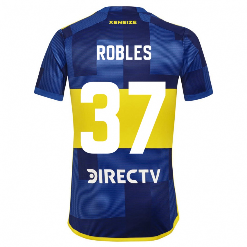 Criança Camisola Sebastian Diaz Robles #37 Azul Amarelo Principal 2024/25 Camisa Brasil