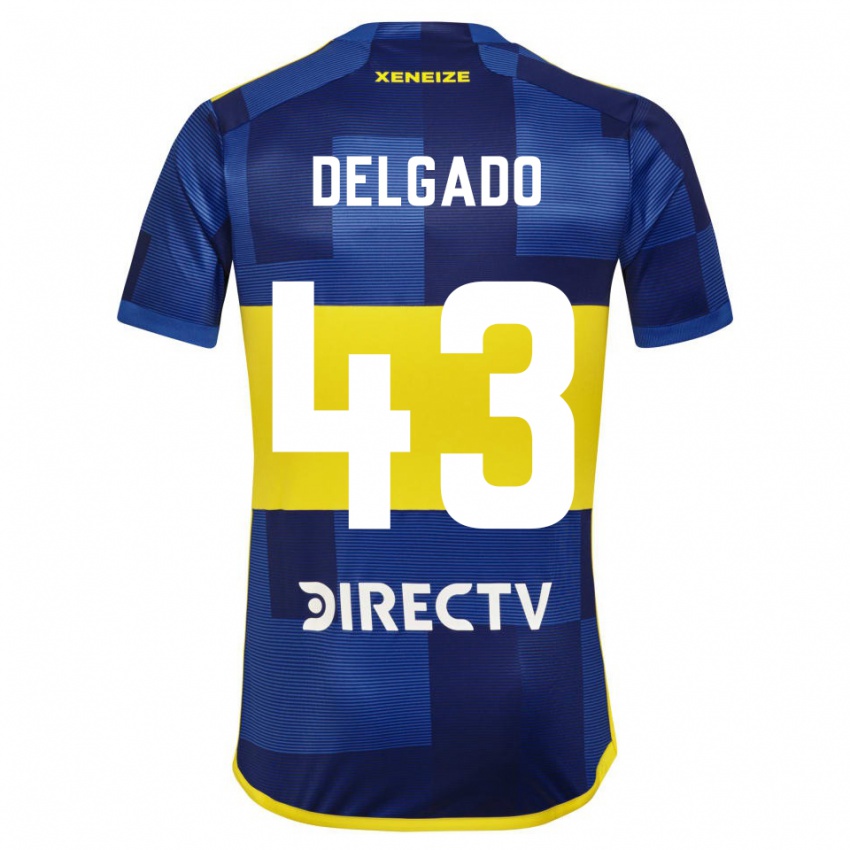 Criança Camisola Milton Delgado #43 Azul Amarelo Principal 2024/25 Camisa Brasil