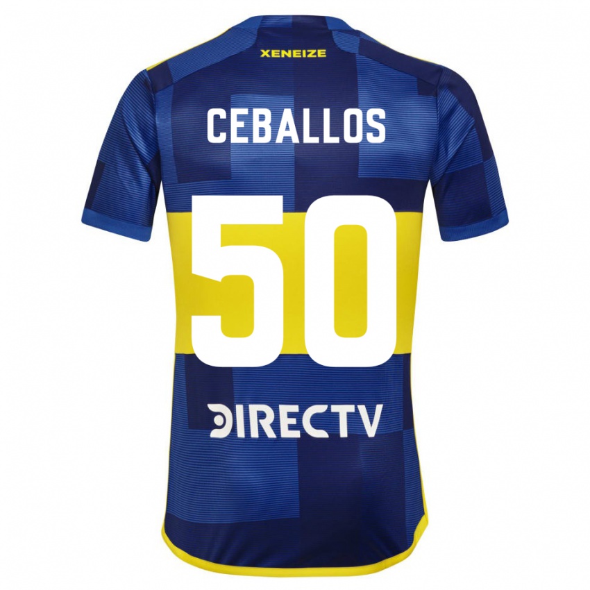 Criança Camisola Julián Ceballos #50 Azul Amarelo Principal 2024/25 Camisa Brasil