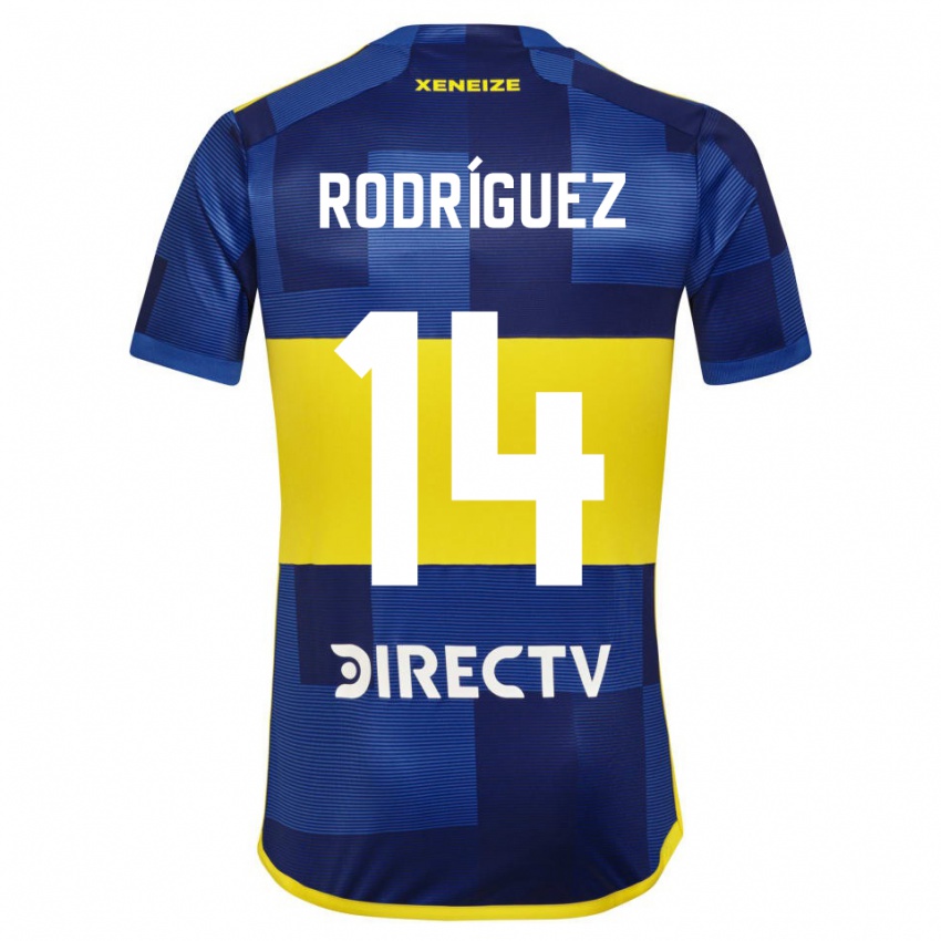 Criança Camisola Isaías Rodríguez #14 Azul Amarelo Principal 2024/25 Camisa Brasil