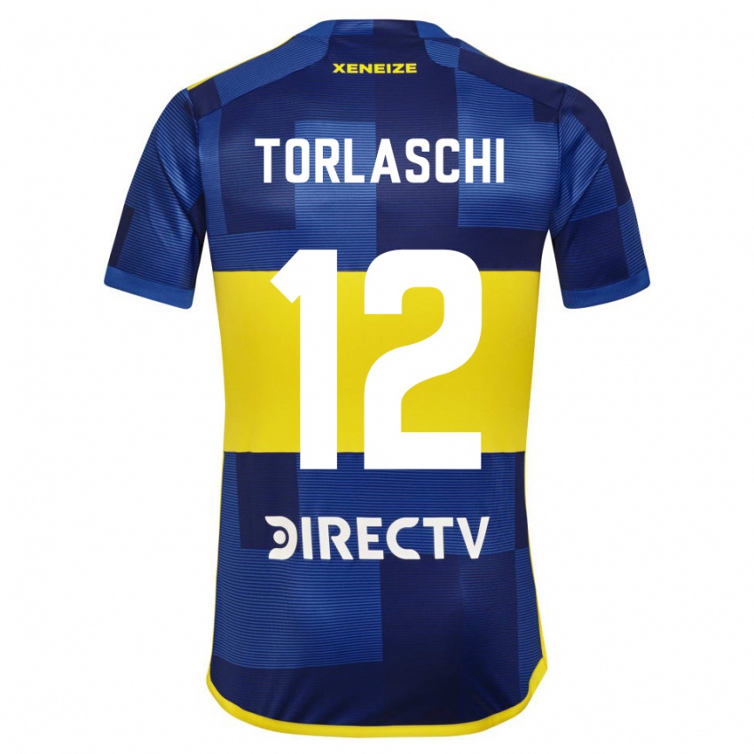 Criança Camisola Lucas Torlaschi #12 Azul Amarelo Principal 2024/25 Camisa Brasil