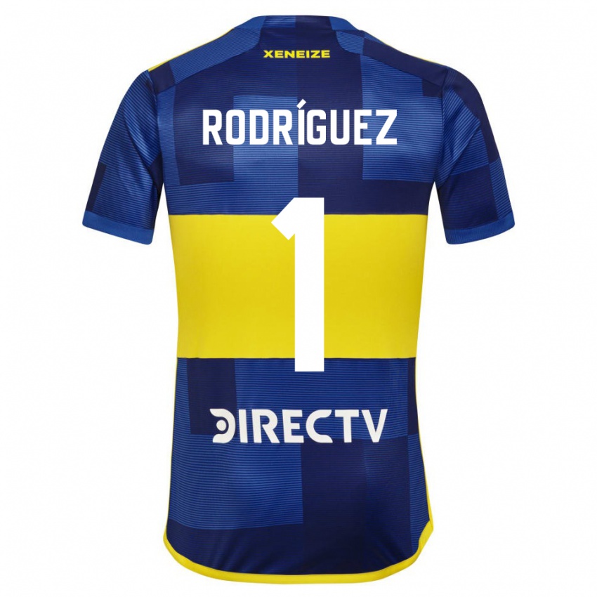 Criança Camisola Fernando Rodríguez #1 Azul Amarelo Principal 2024/25 Camisa Brasil