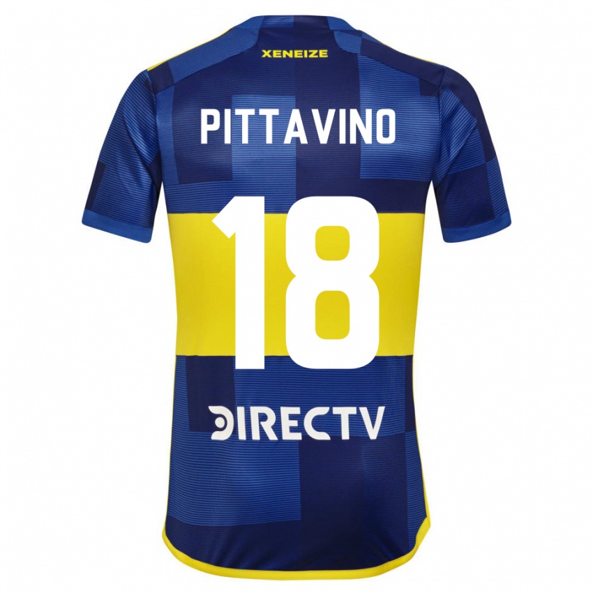 Criança Camisola Rodrigo Pittavino #18 Azul Amarelo Principal 2024/25 Camisa Brasil