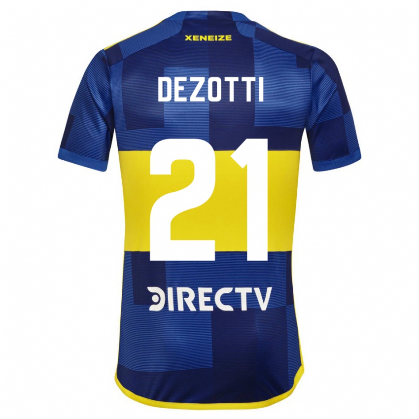 Criança Camisola Martina Dezotti #21 Azul Amarelo Principal 2024/25 Camisa Brasil