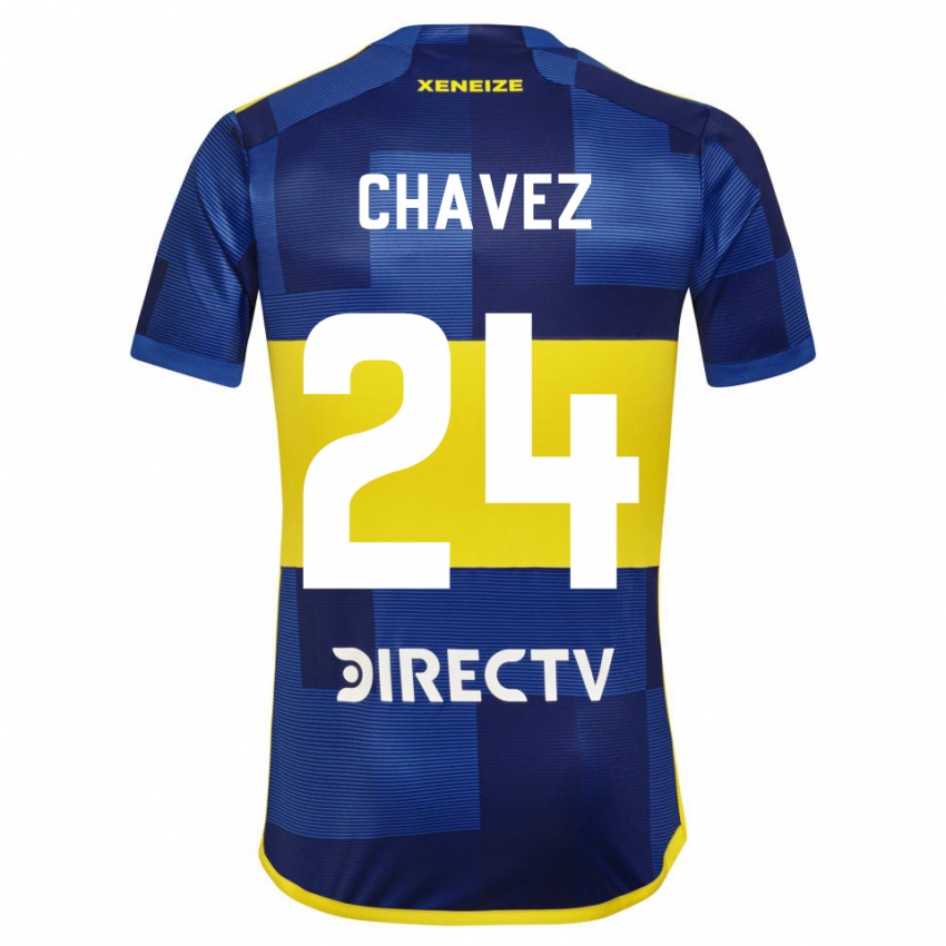 Criança Camisola Gabriela Chavez #24 Azul Amarelo Principal 2024/25 Camisa Brasil