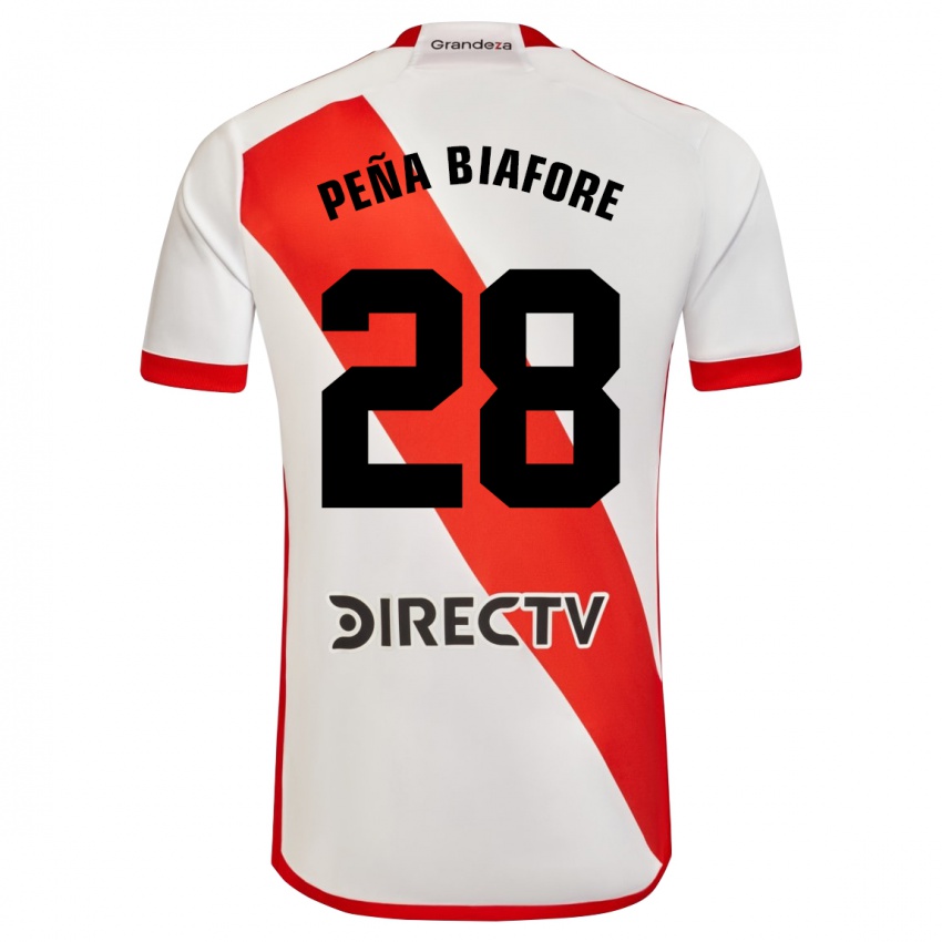 Criança Camisola Felipe Pena Biafore #28 Branco Vermelho Principal 2024/25 Camisa Brasil