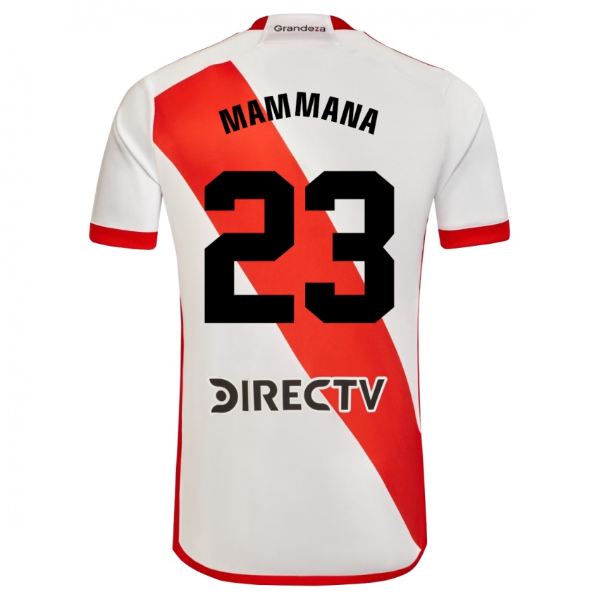 Criança Camisola Emanuel Mammana #23 Branco Vermelho Principal 2024/25 Camisa Brasil