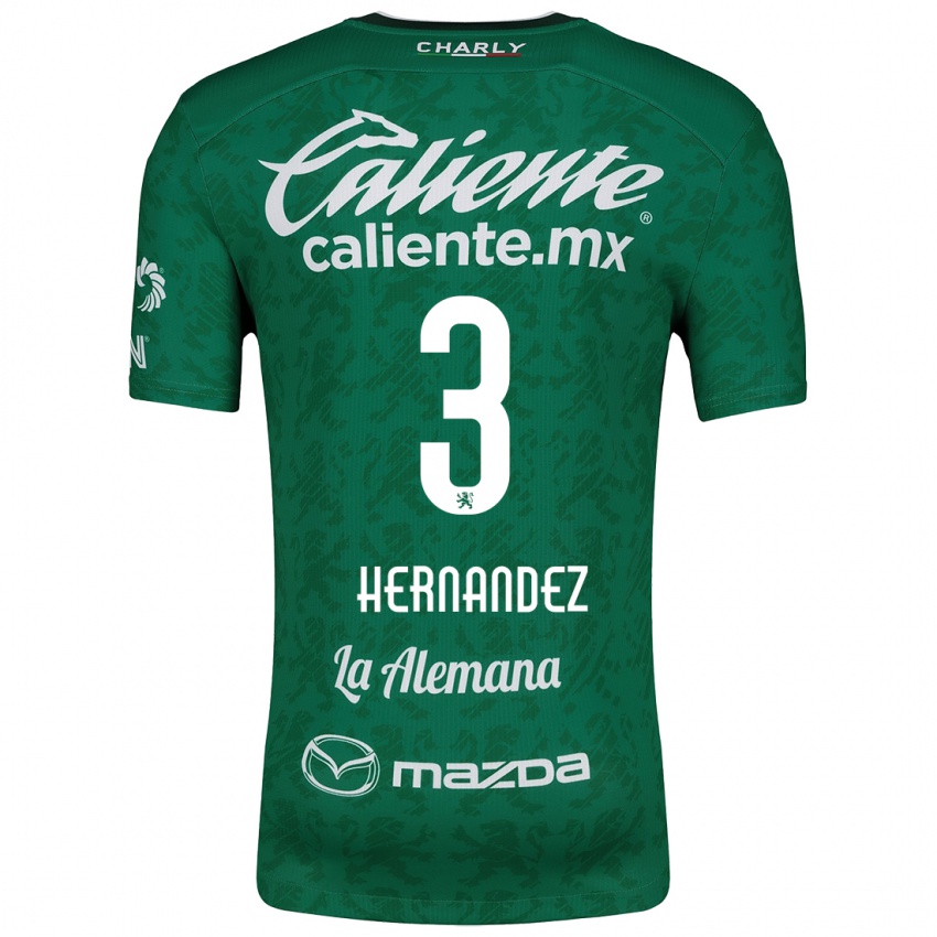 Criança Camisola Pedro Hernández #3 Verde Branco Principal 2024/25 Camisa Brasil