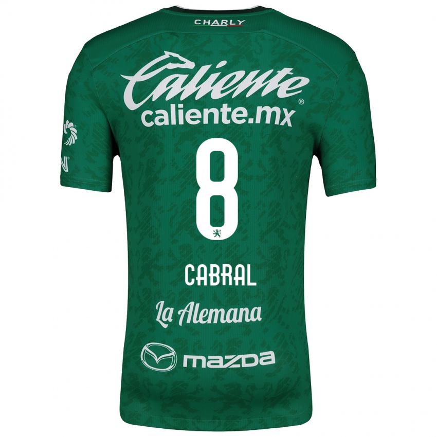 Criança Camisola Luciano Cabral #8 Verde Branco Principal 2024/25 Camisa Brasil