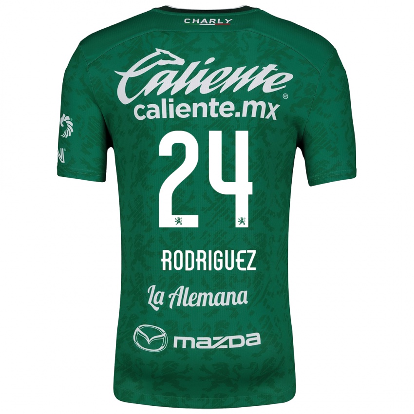 Criança Camisola Osvaldo Rodríguez #24 Verde Branco Principal 2024/25 Camisa Brasil