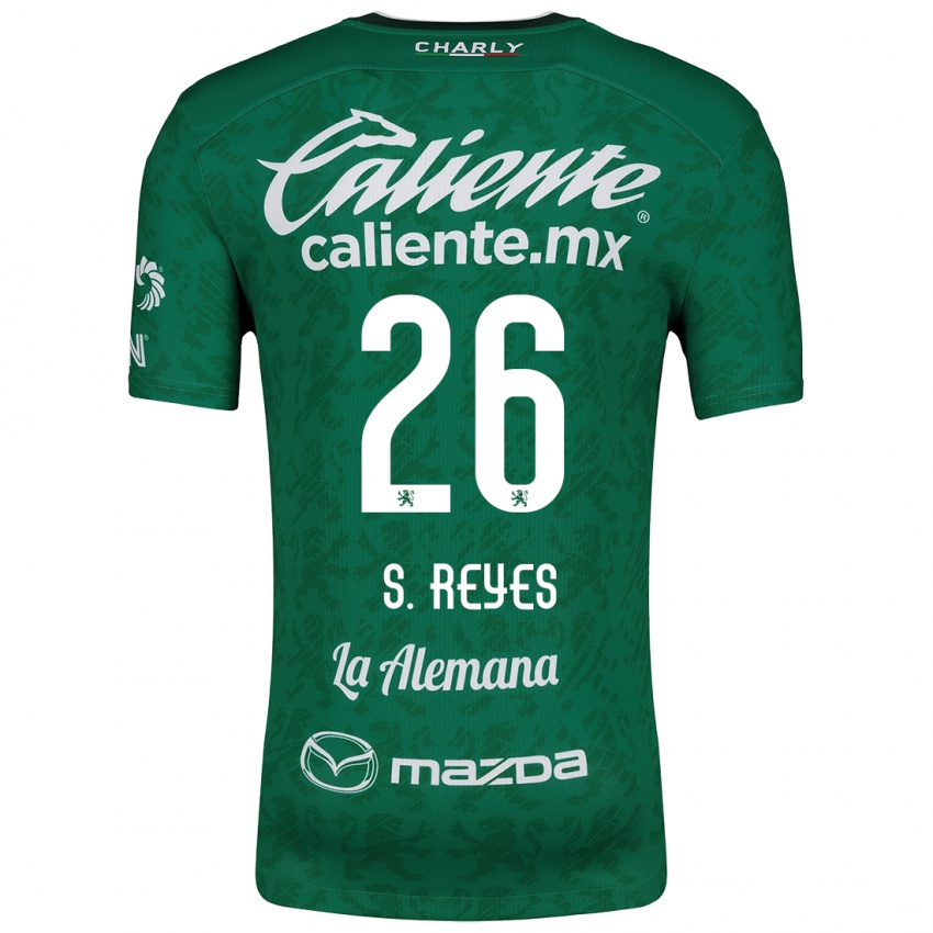 Criança Camisola Salvador Reyes #26 Verde Branco Principal 2024/25 Camisa Brasil