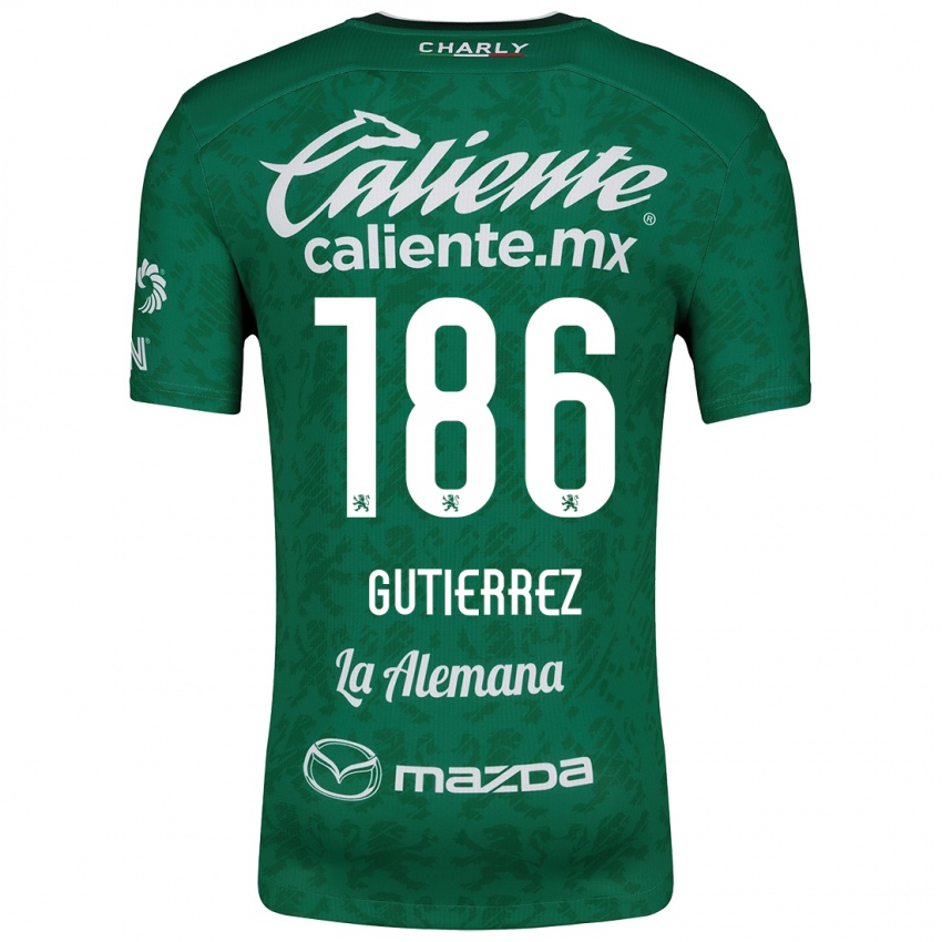 Criança Camisola Alan Gutiérrez #186 Verde Branco Principal 2024/25 Camisa Brasil