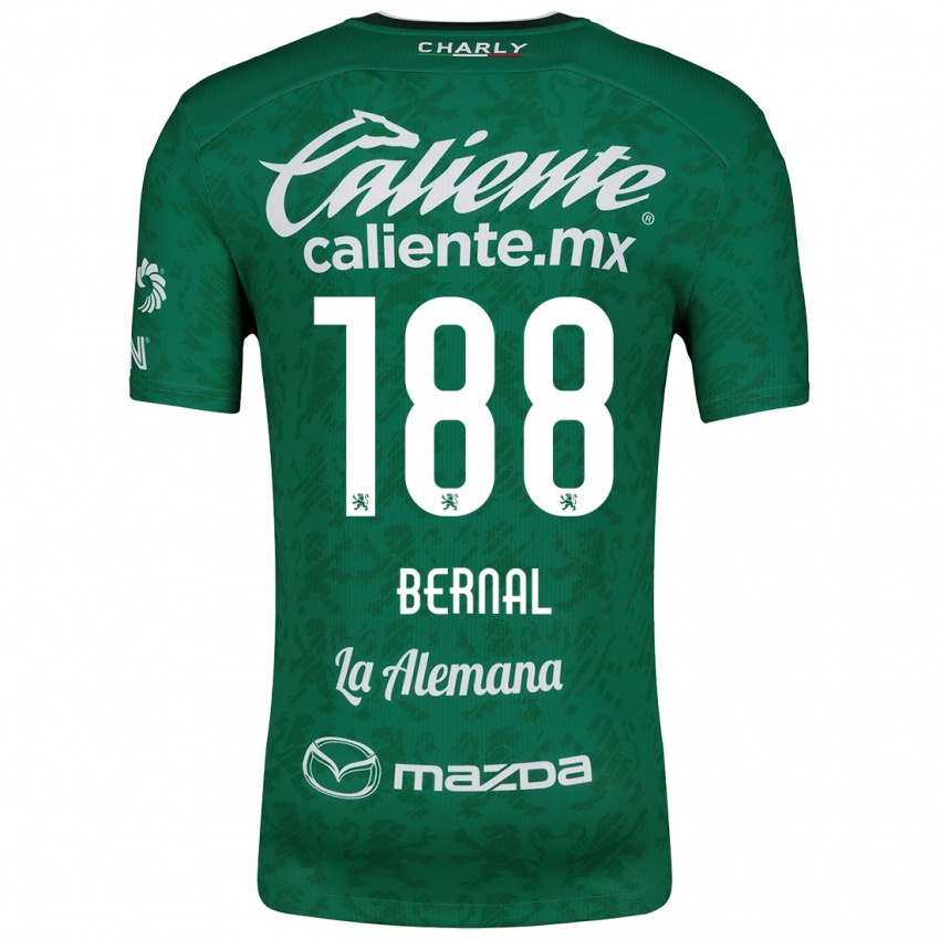 Criança Camisola Juan Bernal #188 Verde Branco Principal 2024/25 Camisa Brasil