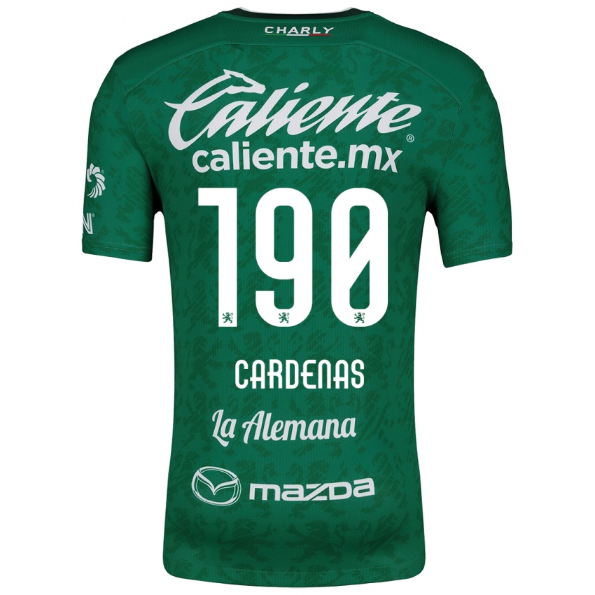 Criança Camisola Emilio Cárdenas #190 Verde Branco Principal 2024/25 Camisa Brasil