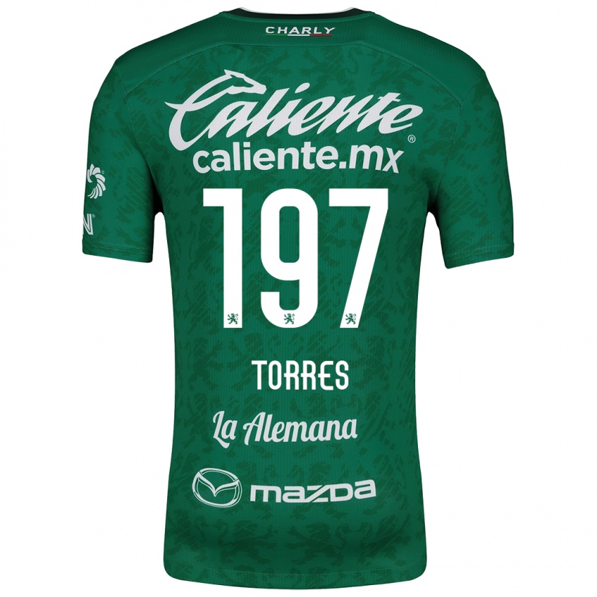 Criança Camisola Erick Torres #197 Verde Branco Principal 2024/25 Camisa Brasil