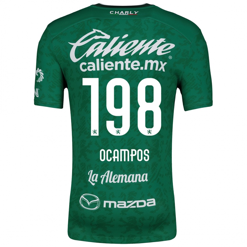 Criança Camisola Omar Ocampos #198 Verde Branco Principal 2024/25 Camisa Brasil