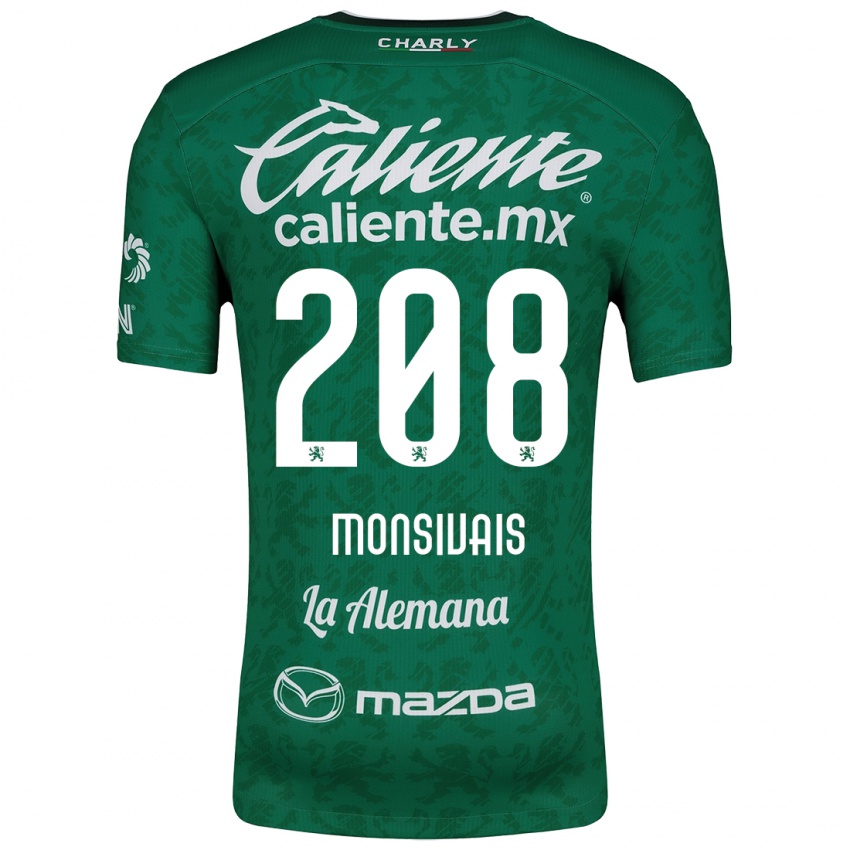 Criança Camisola Daniel Monsivaís #208 Verde Branco Principal 2024/25 Camisa Brasil