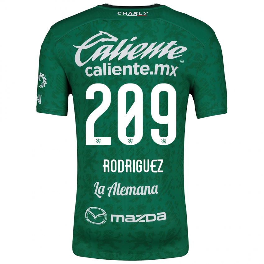 Criança Camisola Víctor Rodríguez #209 Verde Branco Principal 2024/25 Camisa Brasil