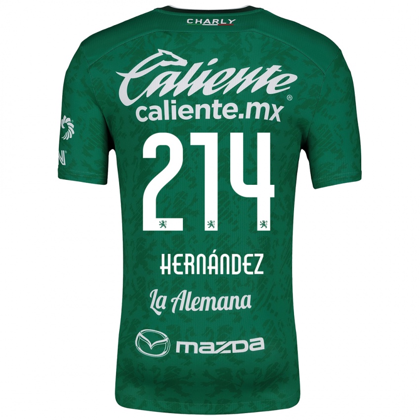 Criança Camisola Iván Hernández #214 Verde Branco Principal 2024/25 Camisa Brasil