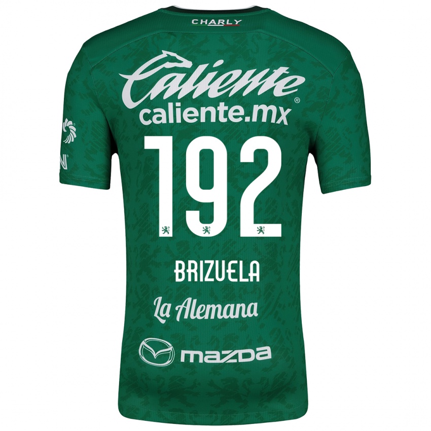 Criança Camisola Juan Brizuela #192 Verde Branco Principal 2024/25 Camisa Brasil