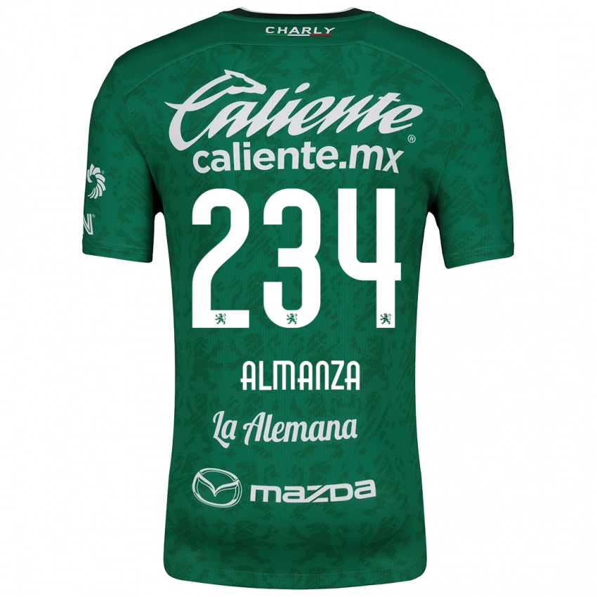 Criança Camisola Román Almanza #234 Verde Branco Principal 2024/25 Camisa Brasil