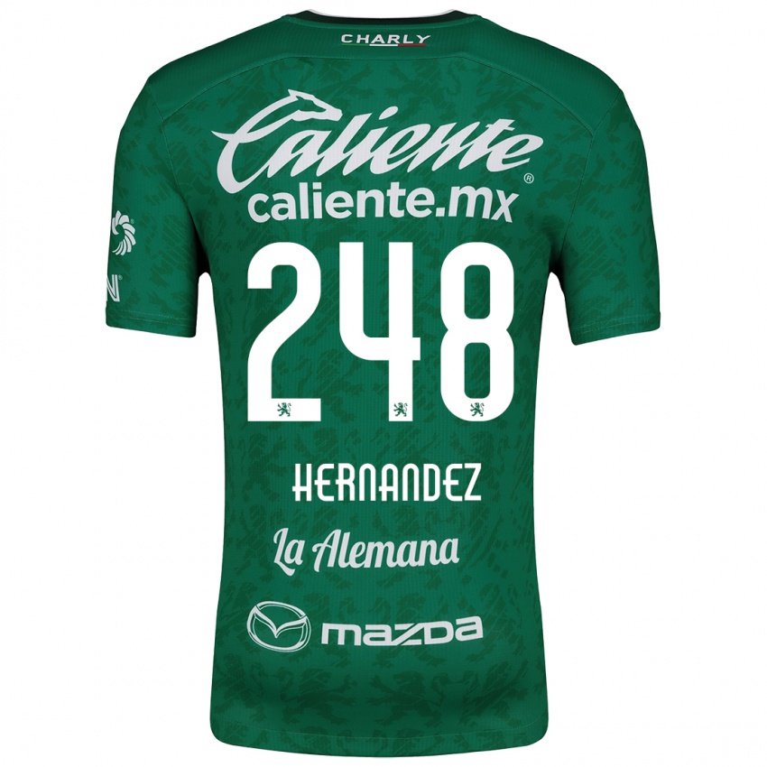 Criança Camisola Fernando Hernández #248 Verde Branco Principal 2024/25 Camisa Brasil