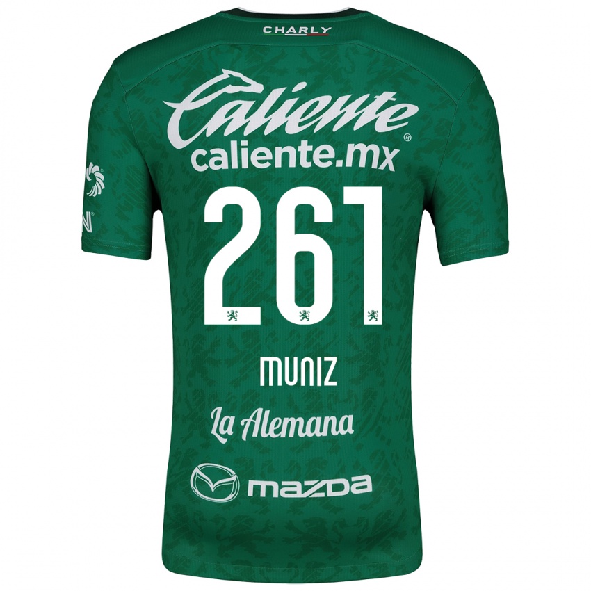 Criança Camisola César Muñiz #261 Verde Branco Principal 2024/25 Camisa Brasil