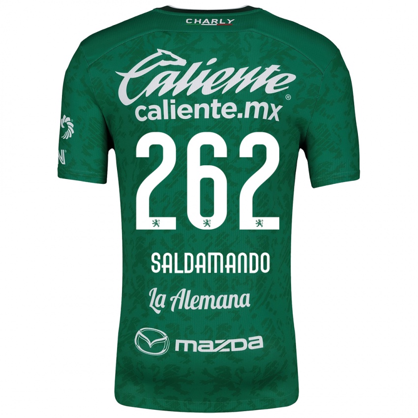 Criança Camisola José Saldamando #262 Verde Branco Principal 2024/25 Camisa Brasil