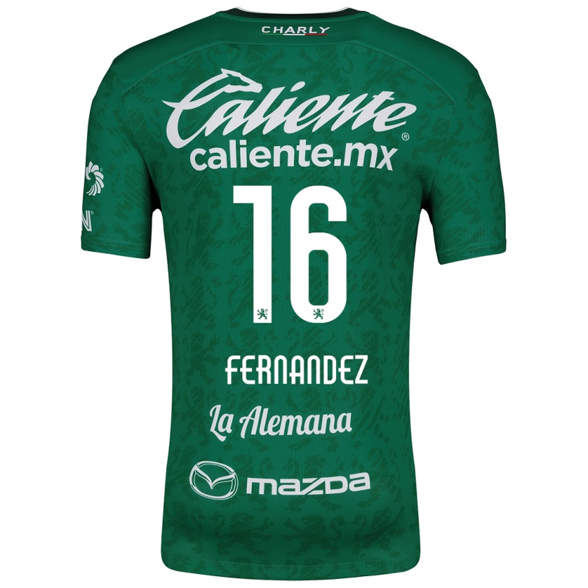 Criança Camisola Omar Fernández #16 Verde Branco Principal 2024/25 Camisa Brasil