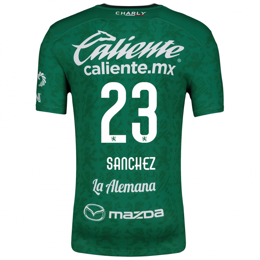 Criança Camisola Borja Sánchez #23 Verde Branco Principal 2024/25 Camisa Brasil