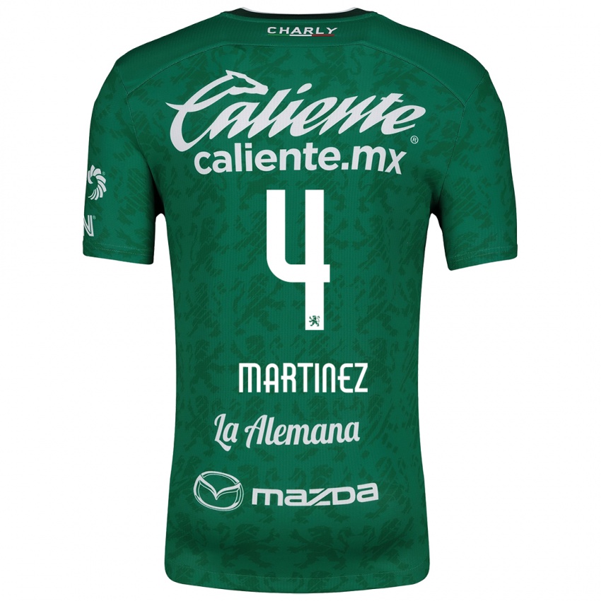 Criança Camisola Mitzi Martínez #4 Verde Branco Principal 2024/25 Camisa Brasil