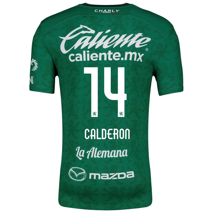 Criança Camisola Daniela Calderón #14 Verde Branco Principal 2024/25 Camisa Brasil