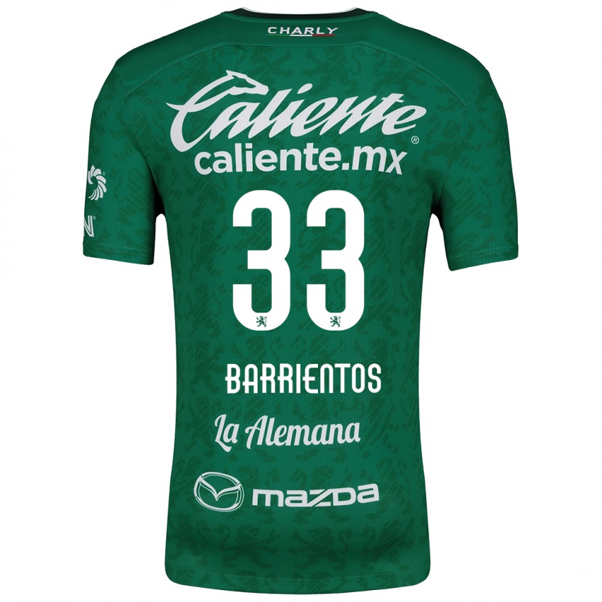 Criança Camisola Yashira Barrientos #33 Verde Branco Principal 2024/25 Camisa Brasil