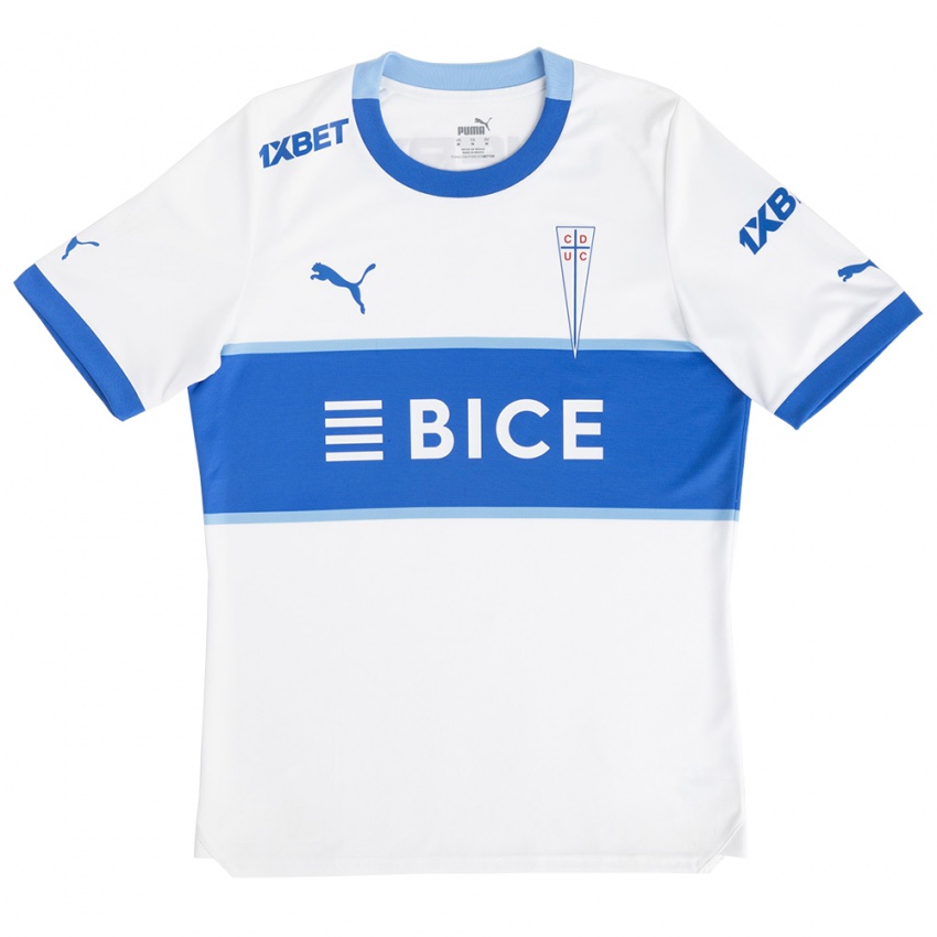 Criança Camisola Sebastián Pérez #25 Branco Azul Principal 2024/25 Camisa Brasil