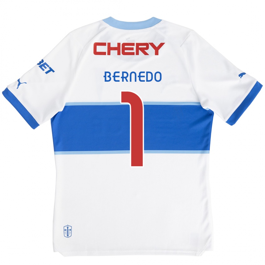 Criança Camisola Vicente Bernedo #1 Branco Azul Principal 2024/25 Camisa Brasil