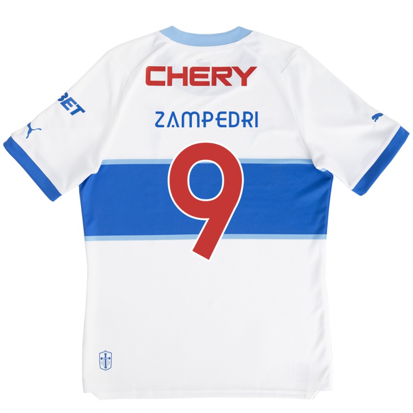 Criança Camisola Fernando Zampedri #9 Branco Azul Principal 2024/25 Camisa Brasil