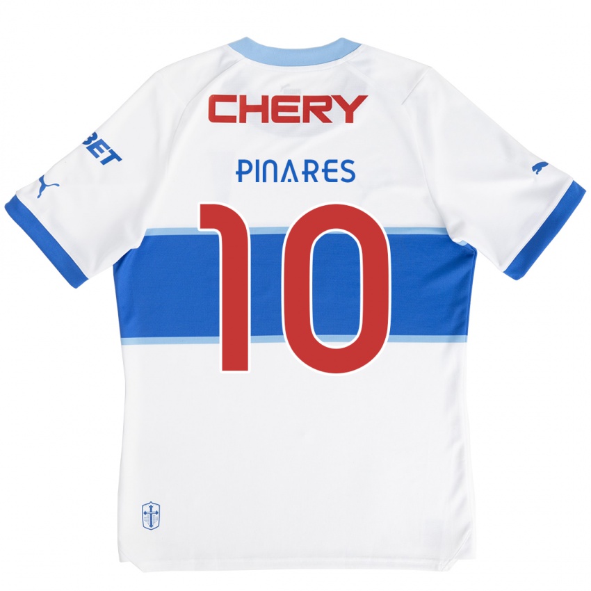 Criança Camisola César Pinares #10 Branco Azul Principal 2024/25 Camisa Brasil