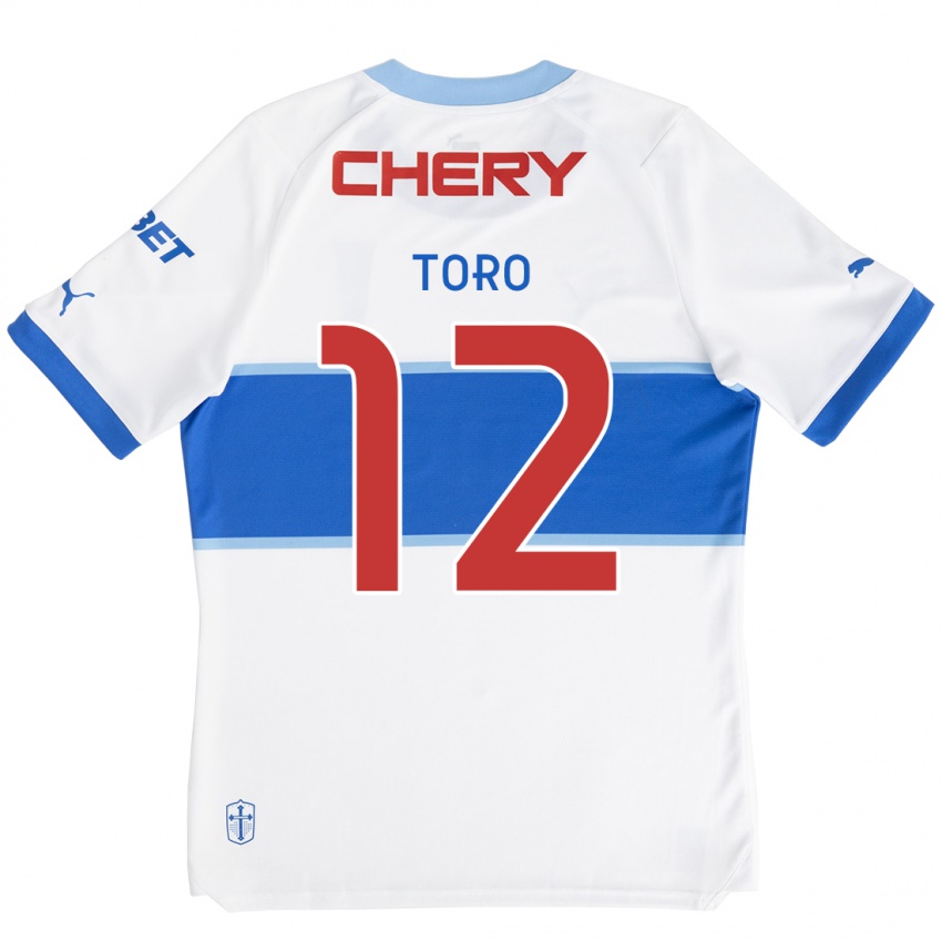 Criança Camisola Ian Toro #12 Branco Azul Principal 2024/25 Camisa Brasil