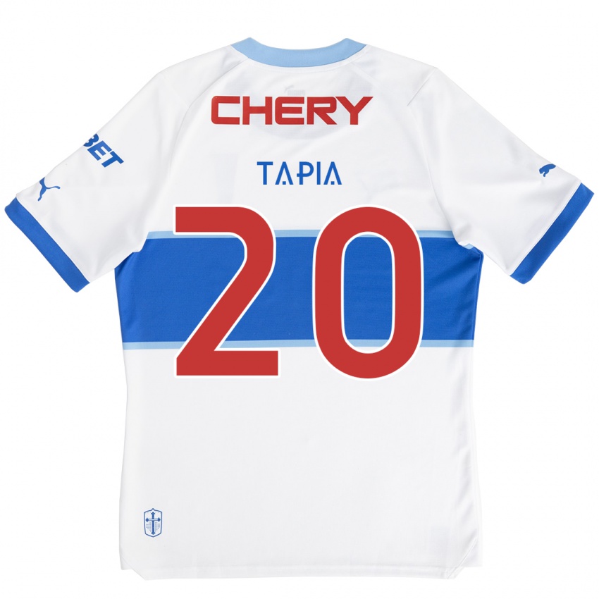 Criança Camisola Gonzalo Tapia #20 Branco Azul Principal 2024/25 Camisa Brasil