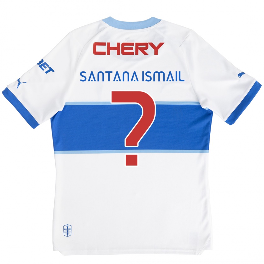 Criança Camisola Benjamin Santana Ismail #0 Branco Azul Principal 2024/25 Camisa Brasil