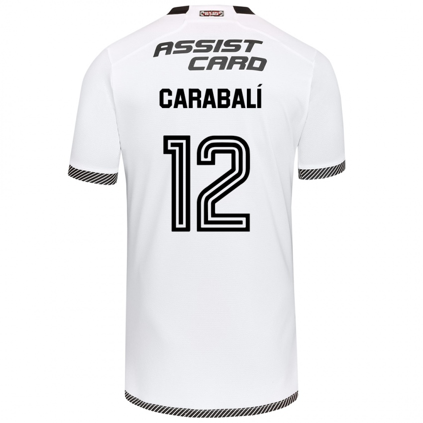 Criança Camisola Omar Carabalí #12 Branco Preto Principal 2024/25 Camisa Brasil