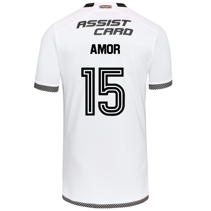 Criança Camisola Emiliano Amor #15 Branco Preto Principal 2024/25 Camisa Brasil