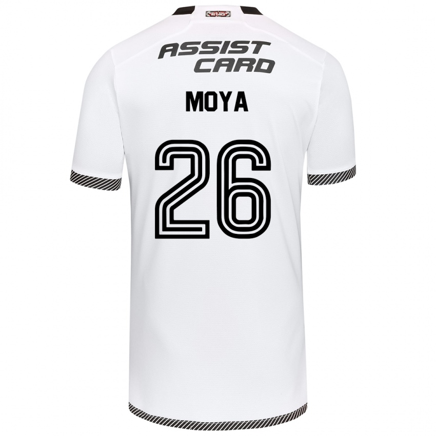 Criança Camisola Matías Moya #26 Branco Preto Principal 2024/25 Camisa Brasil