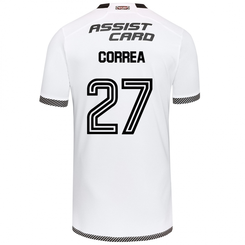 Criança Camisola Javier Correa #27 Branco Preto Principal 2024/25 Camisa Brasil