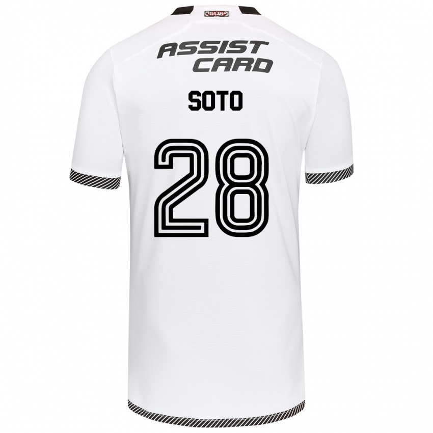 Criança Camisola Lucas Soto #28 Branco Preto Principal 2024/25 Camisa Brasil