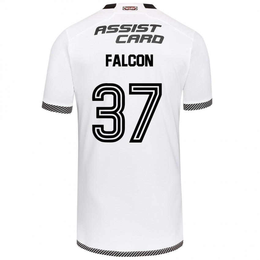 Criança Camisola Maximiliano Falcón #37 Branco Preto Principal 2024/25 Camisa Brasil