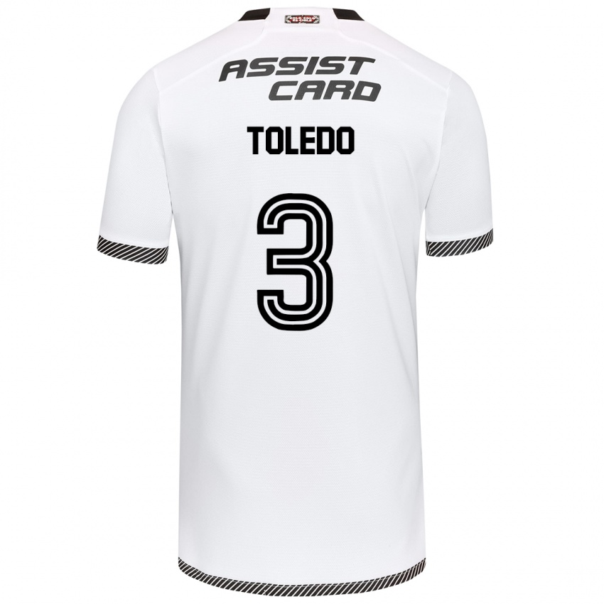 Criança Camisola Miguel Toledo #3 Branco Preto Principal 2024/25 Camisa Brasil